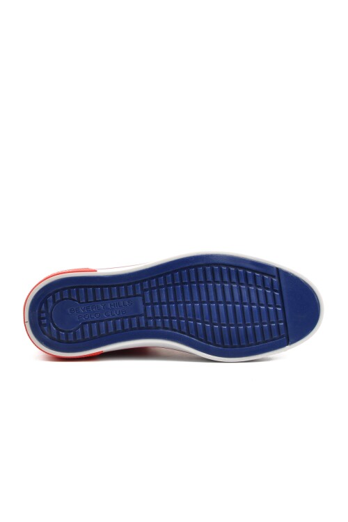 Red Ankle-Length Womens Sneakers PO-10141 Z