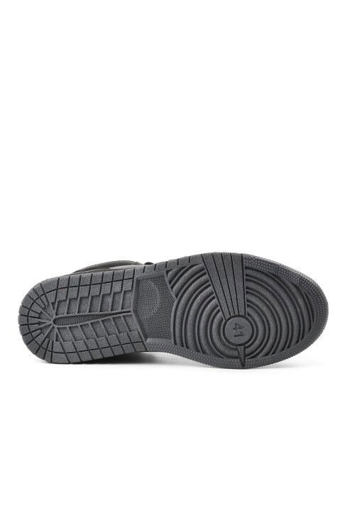 حذاء رياضي رجالي من الجلد الصناعي باللون الأسود PO-10300 M