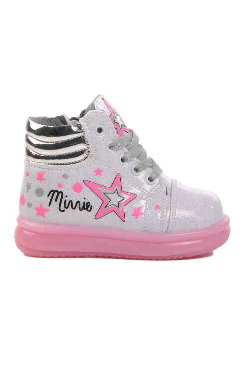 White Pink Zippered Girls Boots Sirius B