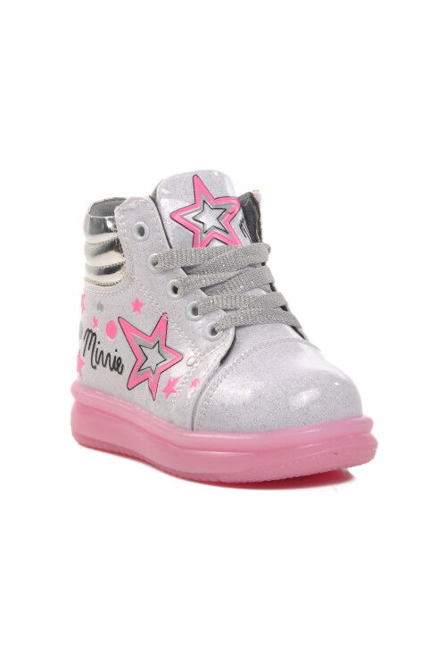 White Pink Zippered Girls Boots Sirius B
