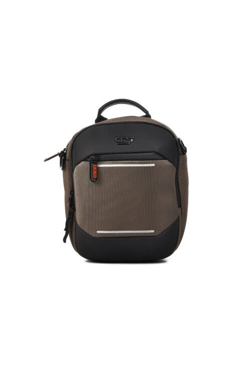 Khaki-Black Unisex Shoulder Bag 31303