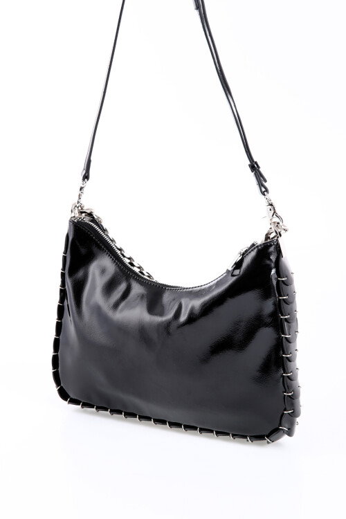 Black Womens Shoulder Bag CCS London 17164 Bag