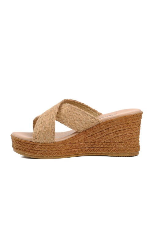 Beige Womens Slippers 22656 Z