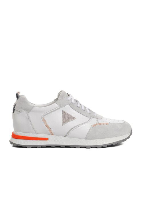 White-Grey Mens Sneakers 125501 M