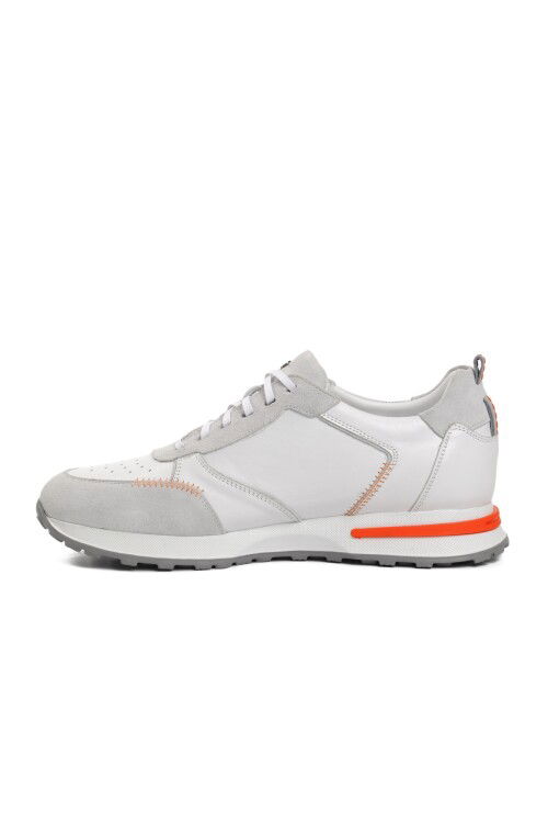 White-Grey Mens Sneakers 125501 M