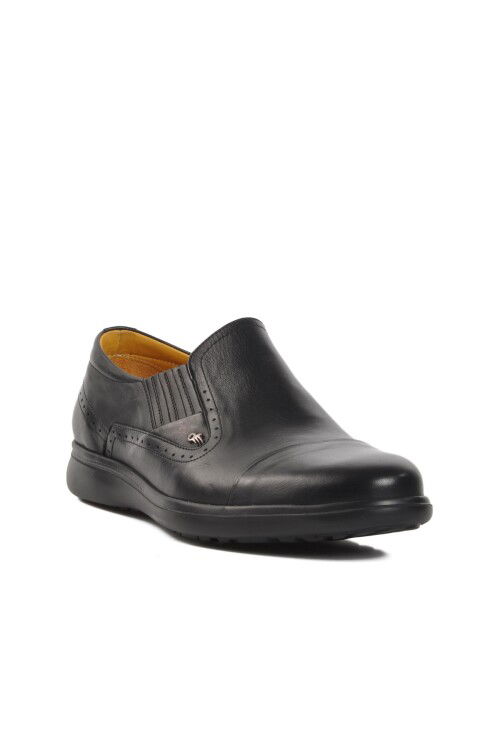 Black Genuine Leather Orthopedic Mens Casual Shoes 341802 M