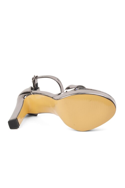 Platin Ayna  Kadın Topuklu Ayakkabı 203 Z