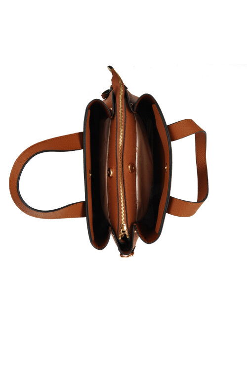 Tan Faux Leather Womens Shoulder Bag 4A10 Bag