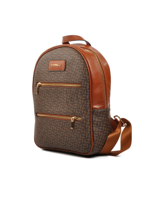 Brown Faux Leather Womens Shoulder Bag 4A72 Bag