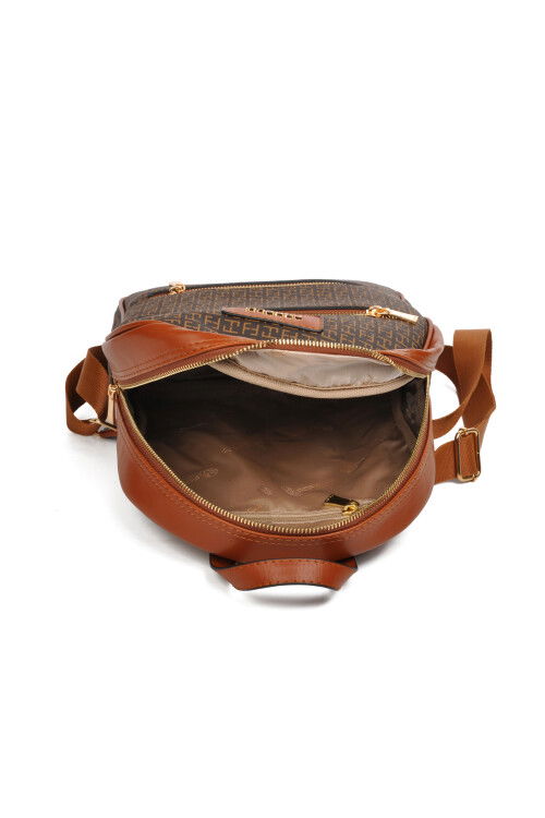 Brown Faux Leather Womens Shoulder Bag 4A72 Bag