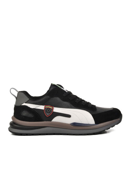 Black Genuine Leather Mens Sneakers 24Y565 M