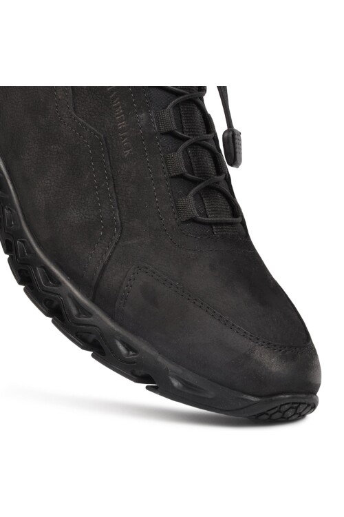 Black Genuine Leather Mens Casual Shoes 102 19664-MM