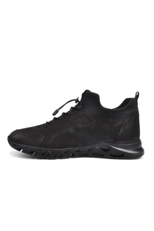 Black Genuine Leather Mens Casual Shoes 102 19664-MM