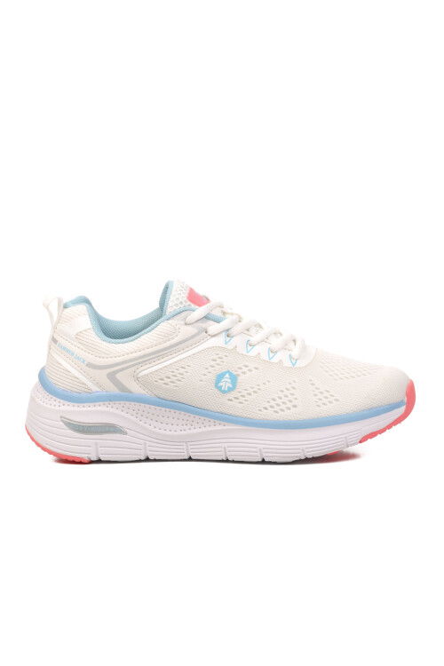 Beyaz Mavi Fileli Hafif Esnek Kadın Spor Ayakkabı Polina 101 23380 G