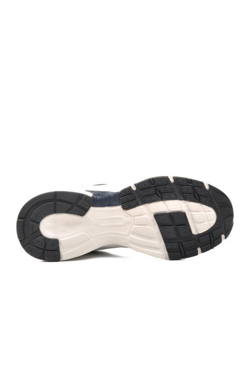 White-Navy Blue Textile Unisex Sneakers Songa 101 23144 G