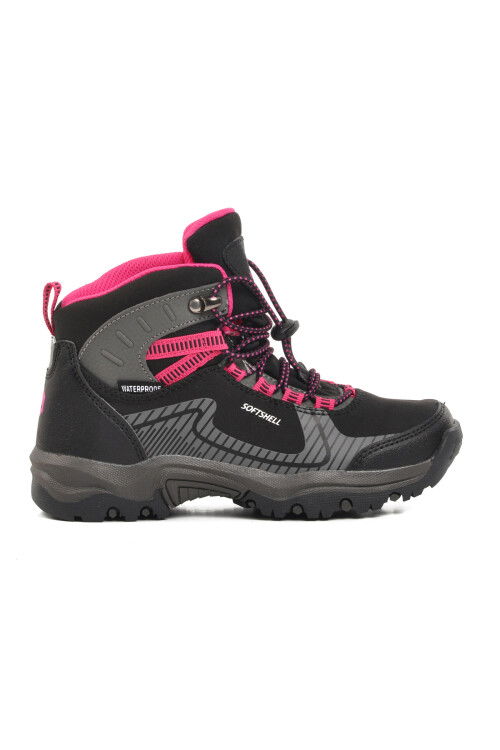 Black-Fuchsia Faux Leather Kids Boots Tomas 101 20117 F