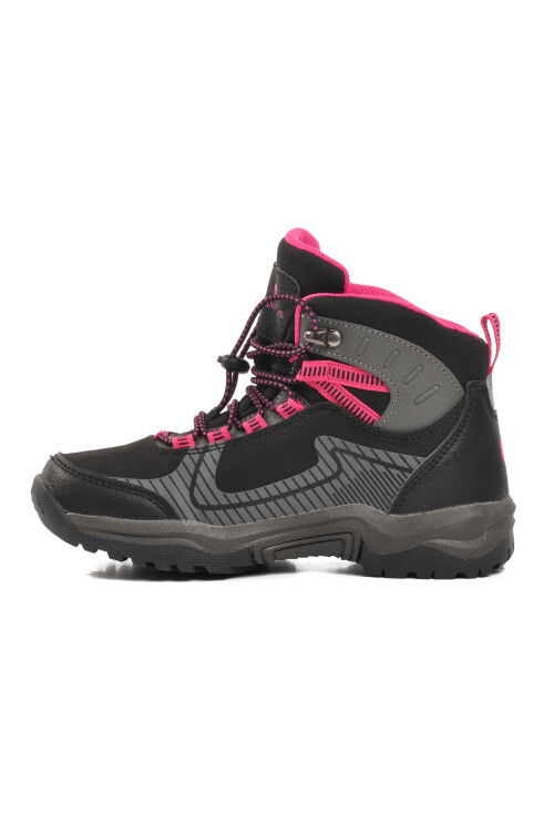 Black-Fuchsia Faux Leather Kids Boots Tomas 101 20117 F