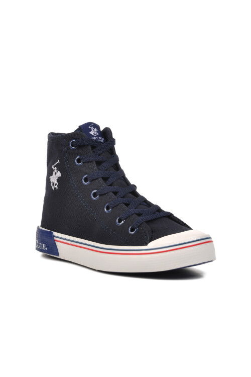 حذاء رياضي نسائي أزرق داكن بطول الكاحل PO-10141 Z