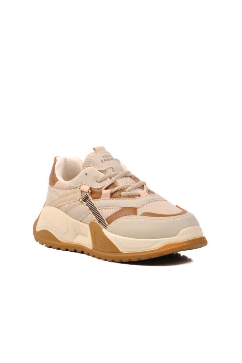 Sand-Tan Lace-Up Unisex Sneaker 9950 G