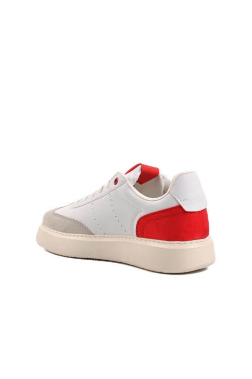 White-Red Mens Sneakers LC-31010 M