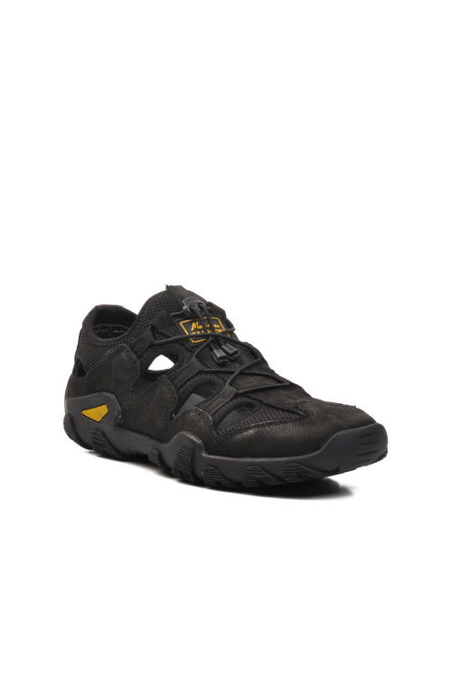 حذاء رجالي كاجوال من جلد النوبوك الأسود 152-15539 M