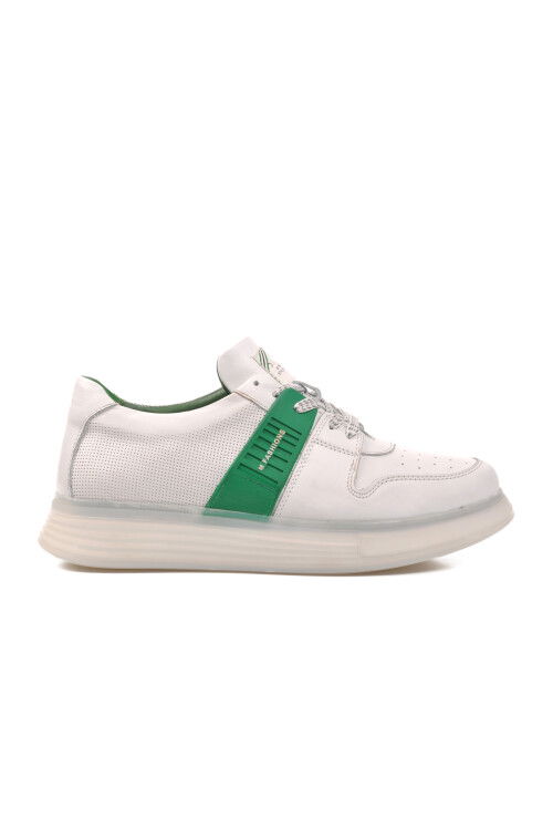 White-Green Mens Casual Shoes 152-17266 M