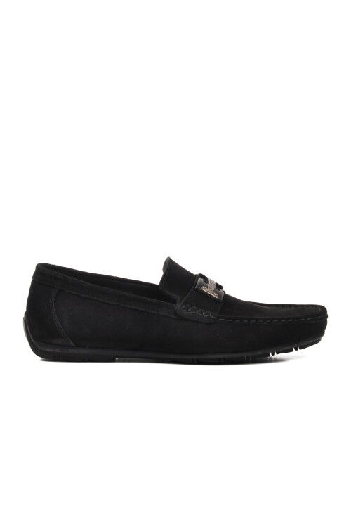 Black Nubuck Mens Loafer Shoes 152-17344 M
