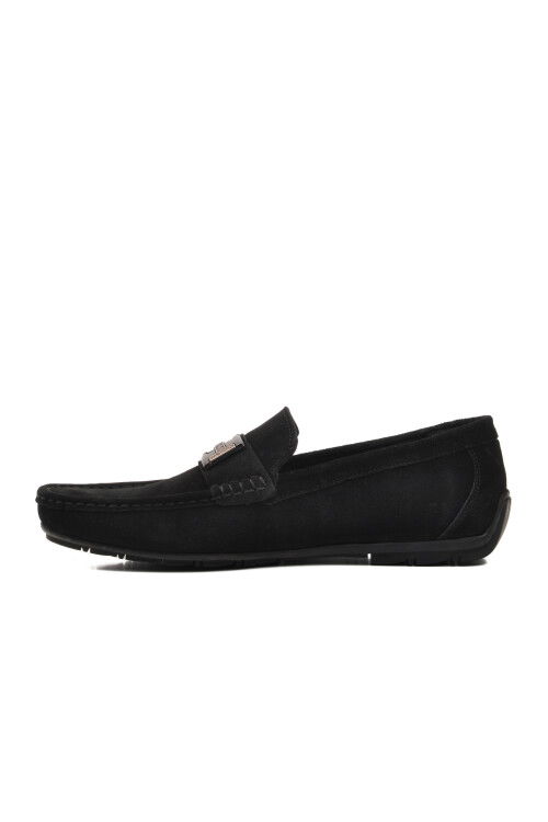 Black Nubuck Mens Loafer Shoes 152-17344 M