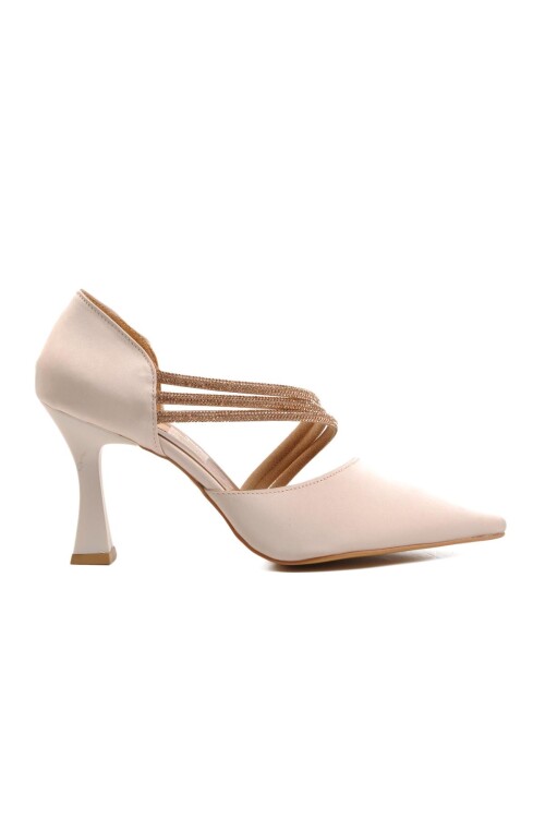 Ten Saten  Kadın Abiye Ayakkabı K252 Z