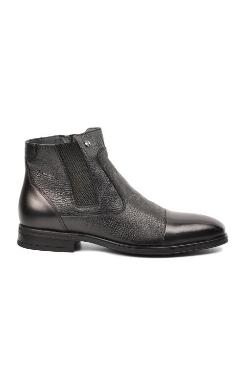 Black Genuine Leather Mens Boots 11925251 M
