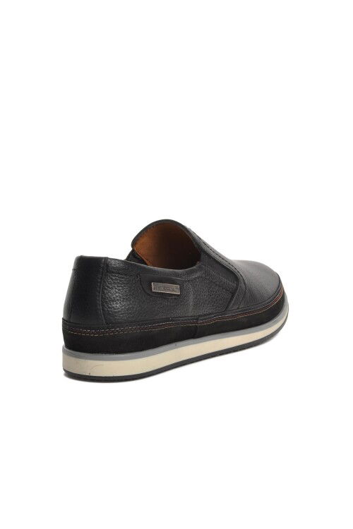 Black Floter Genuine Leather Mens Casual Shoes 62332 M