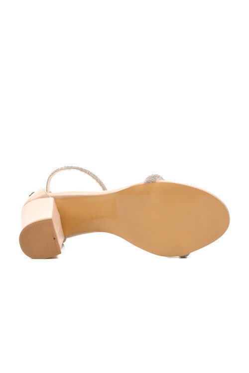 Krem  Kadın Abiye Ayakkabı PC-52205 Z