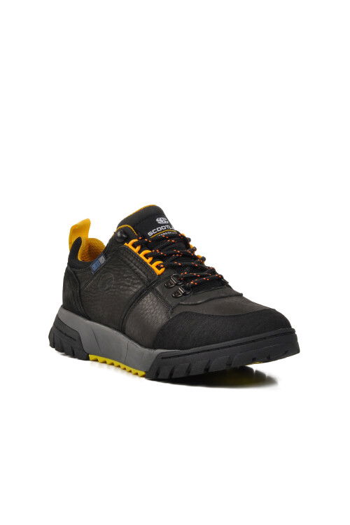 Black Genuine Leather Mens Casual Shoes 152-18497 M