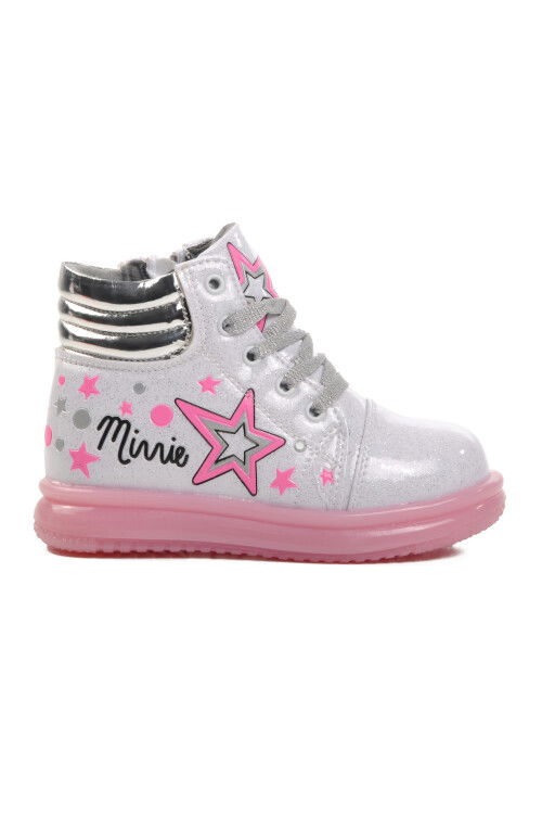 White Pink Zippered Girls Boots Sirius P