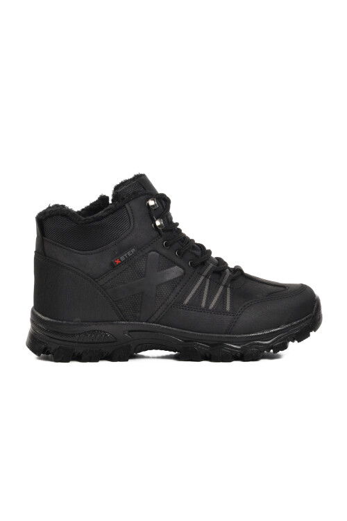 Black Fur Lined Mens Outdoor Boots K8 M
