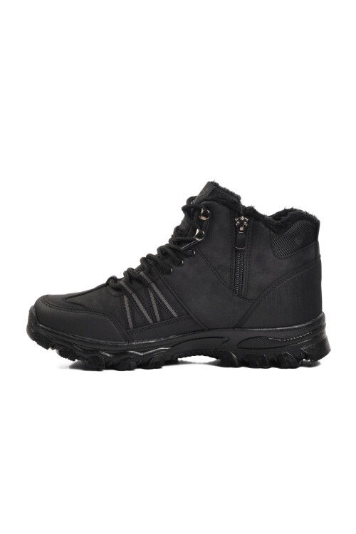 Black Fur Lined Mens Outdoor Boots K8 M