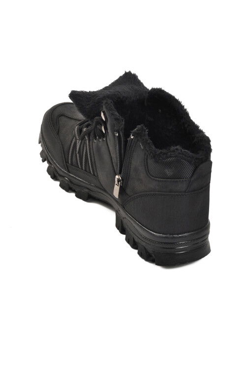 Black Fur Lined Mens Outdoor Boots K8 M