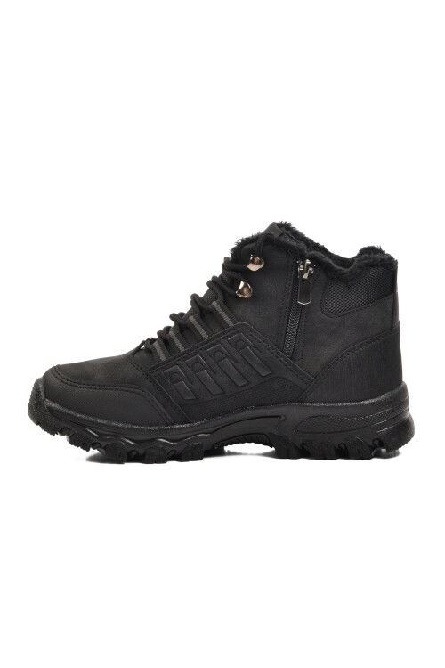 Black Non-Slip Sole Water Repellent Unisex Outdoor Boots X6 G