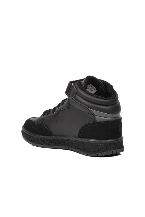 Black Velcro Unisex Kids Ankle Sneaker PO-10302-1 F