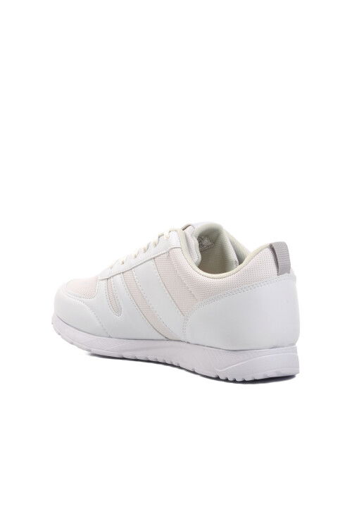 White Laced Lightweight Flexible Mens Sneakers Elraen M