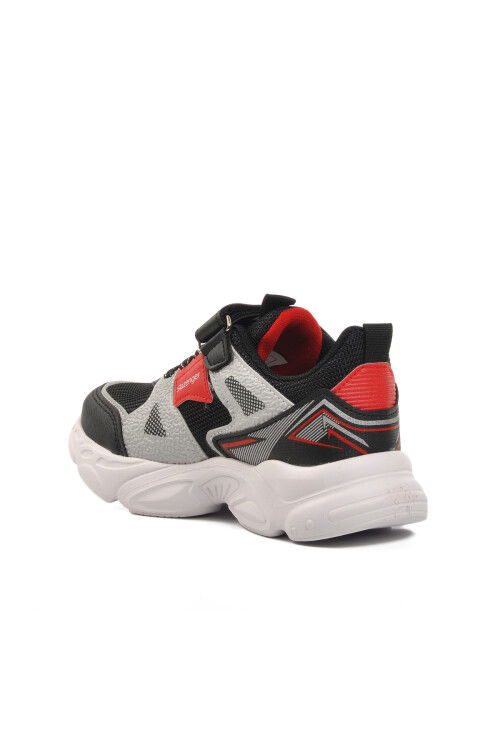 حذاء رياضي للأطفال باللونين الأسود والأحمر من نيلسون إف