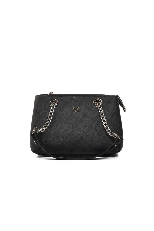 حقيبة كتف نسائية سوداء من يو إس بولو US24123