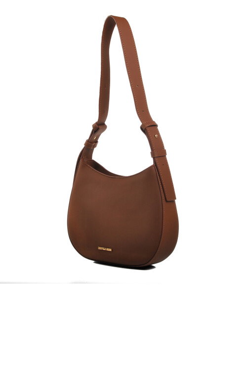 حقيبة كتف نسائية من يو إس بولو باللون البني الفاتح US24629