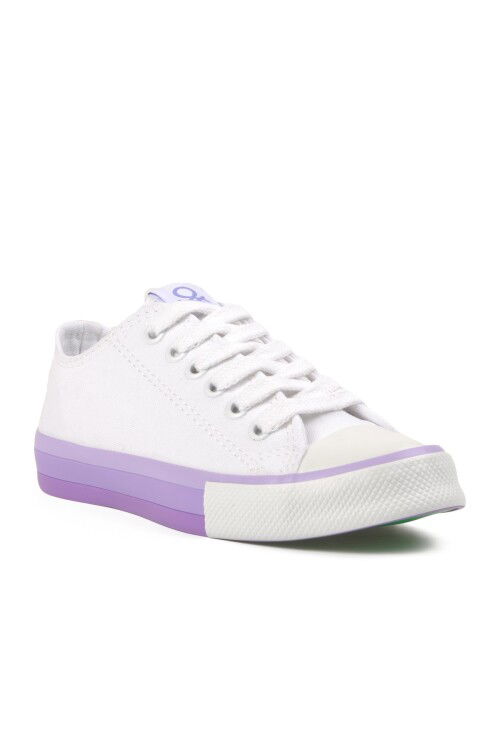 White-Lilac Womens Sneakers BN-30176 G