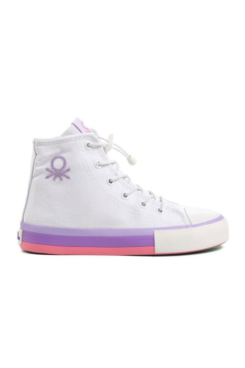 Beyaz-Lila  Çocuk Spor Ayakkabı BN-30193 F