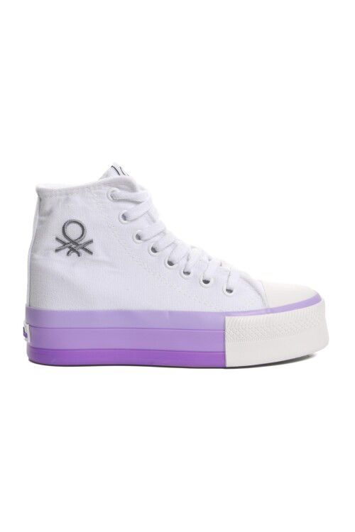 White-Lilac Womens Sneakers BN-30944 G