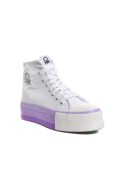White-Lilac Womens Sneakers BN-30944 G