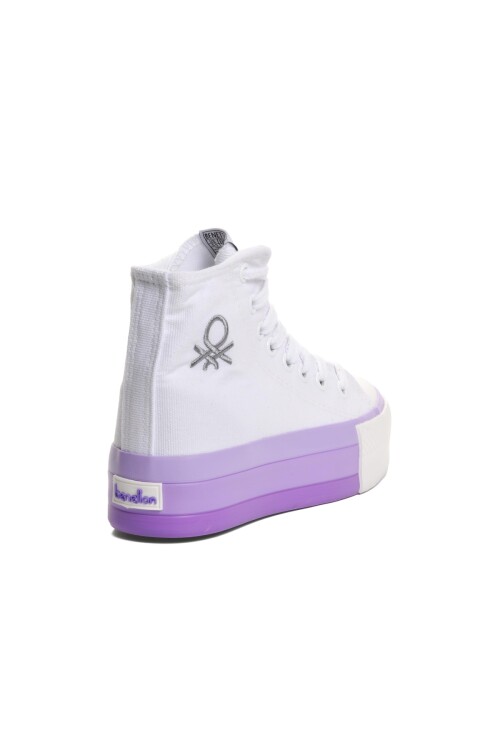 White-Lilac Womens Sneakers BN-30944 G
