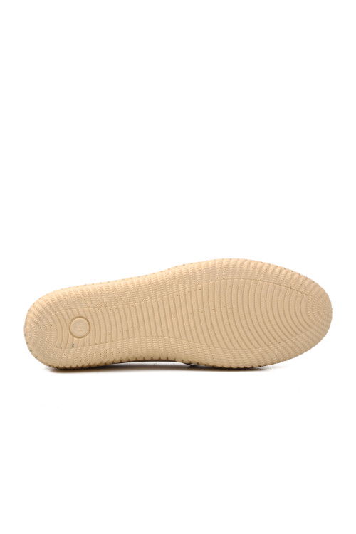 Beige Genuine Leather Anatomic Womens Casual Shoes 7233-1 Z