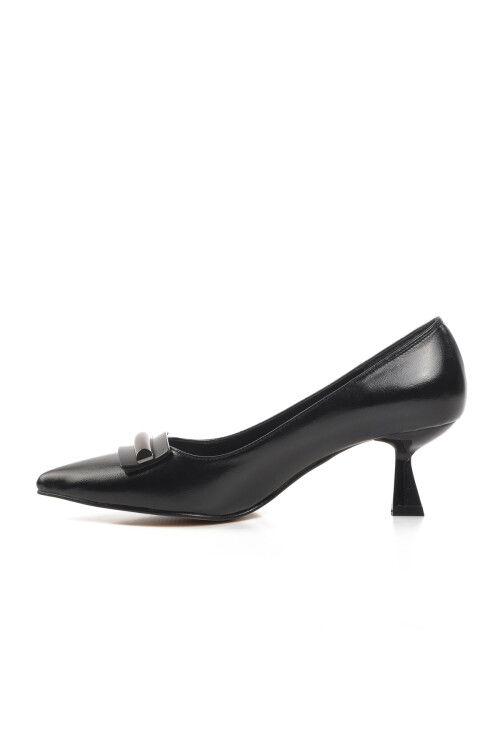 Black Skin Womens High Heel Shoes 357101 Z